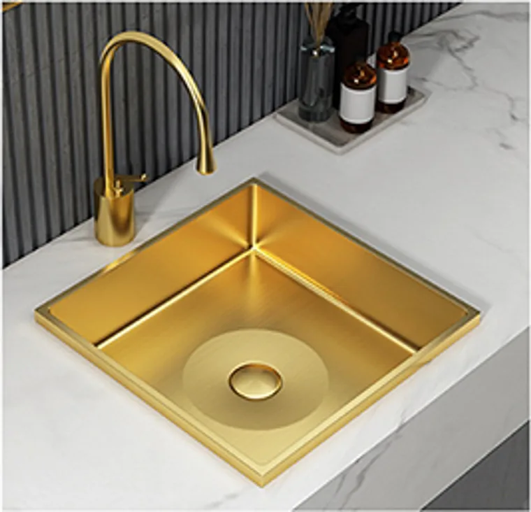 A stainless steel counter basin designed for commercial bathroom, hospitality and public sanitary projects.