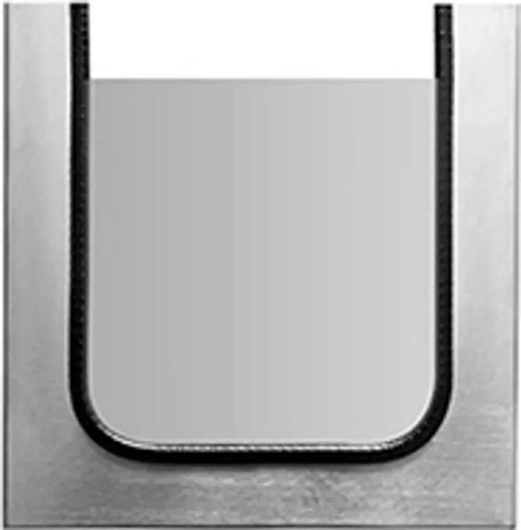 A stainless steel prison hardware mirror cabinet designed for commercial bathroom, hospitality and public sanitary projects.