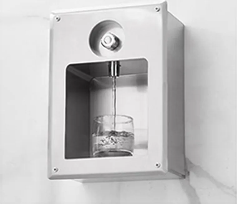A stainless steel prison hardware designed for commercial bathroom, hospitality and public sanitary projects.