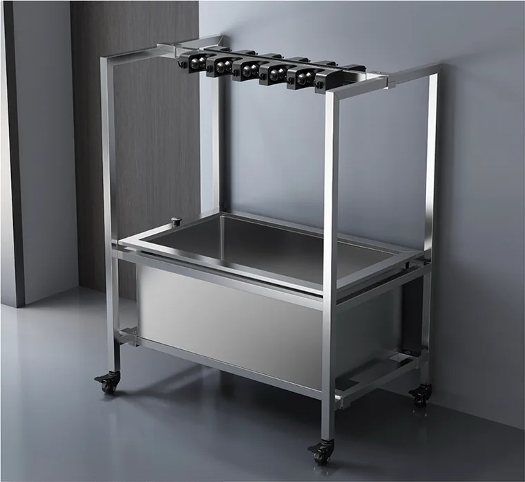 A stainless steel mop pool / vomiting pool designed for commercial bathroom, hospitality and public sanitary projects.